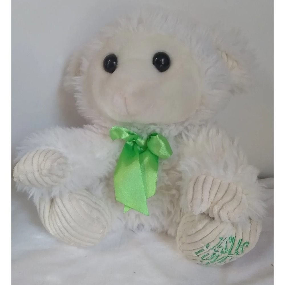 Stuffed Plush Lamb Jesus‎ Loves Me Sitting 8" Fiesta Fluffy Soft Spring Easter